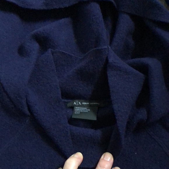 NWOT SM Armani Exchange wool hoodie - Picture 2 of 6